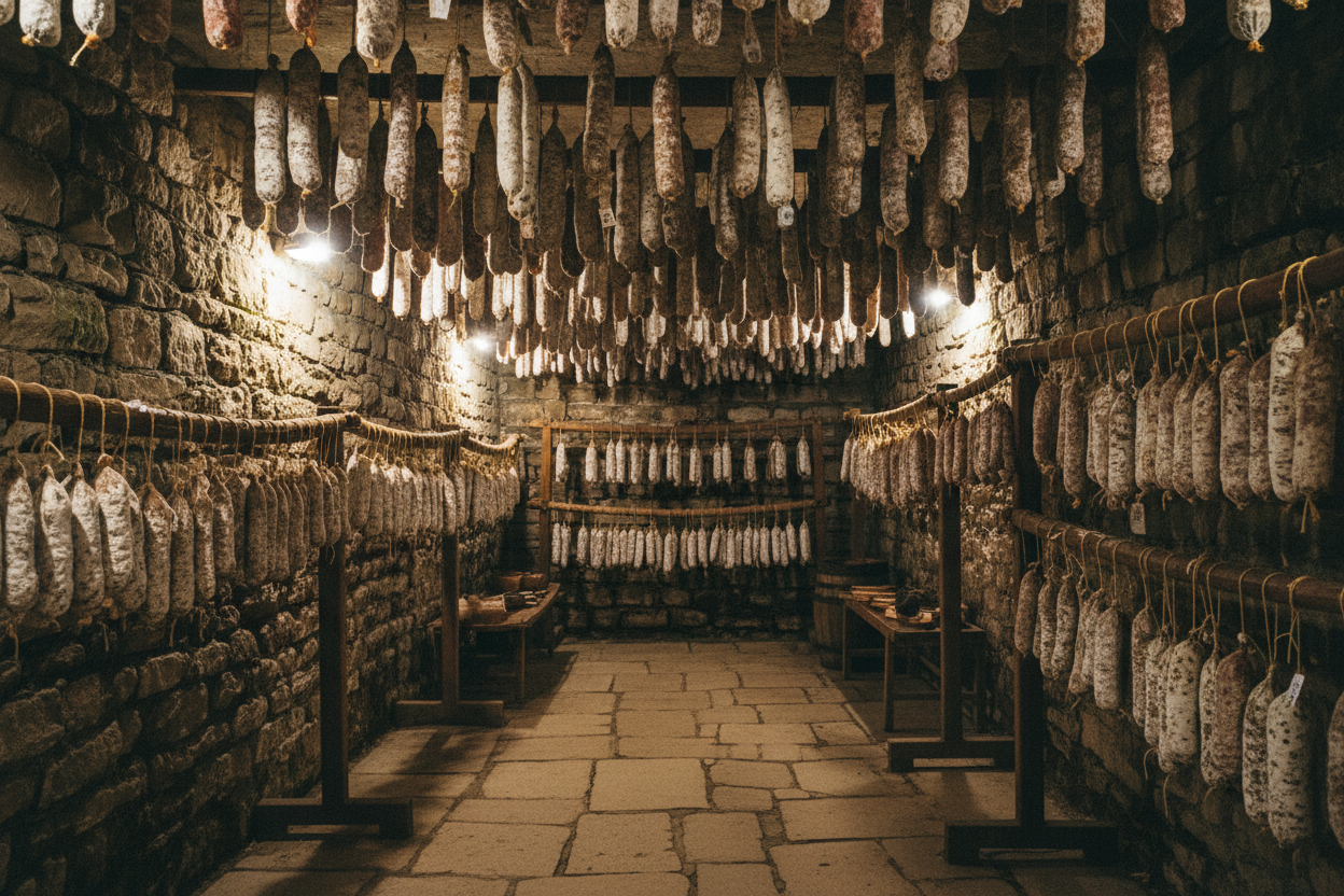 Cave d'affinage artisanale pour charcuterie halal LAKOUM