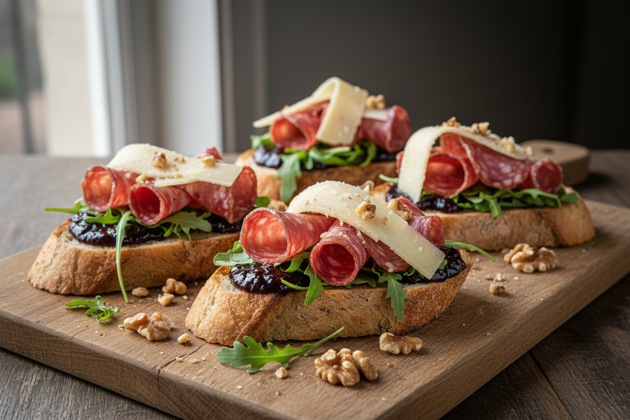 Tartines Saucisson Comté LAKOUM - Apéritif Raffiné
