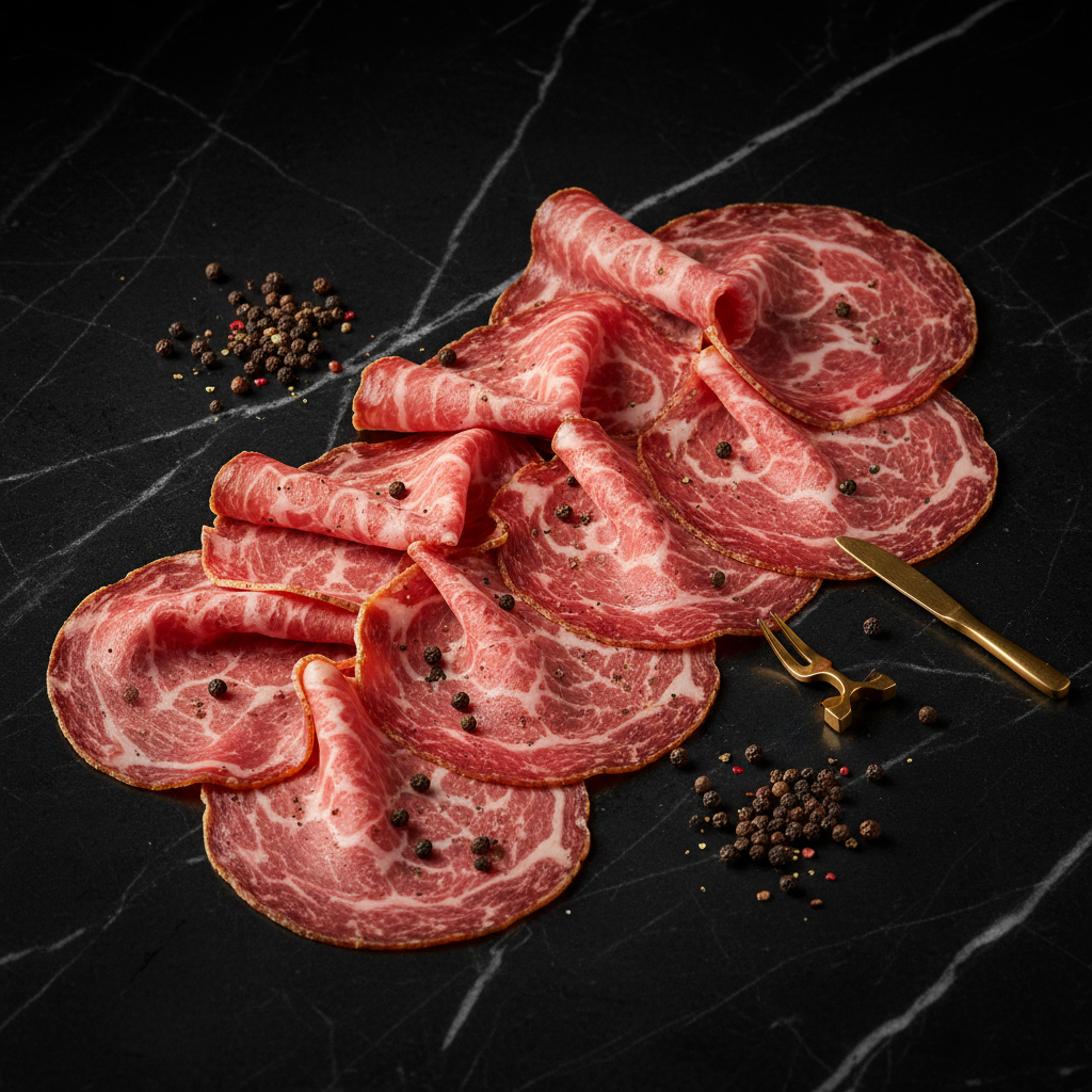 Coppa de Veau au Poivre - Tranches détaillées