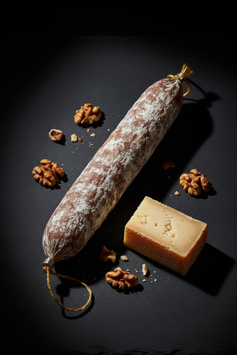 Saucisson au Comté - Style Chiaroscuro