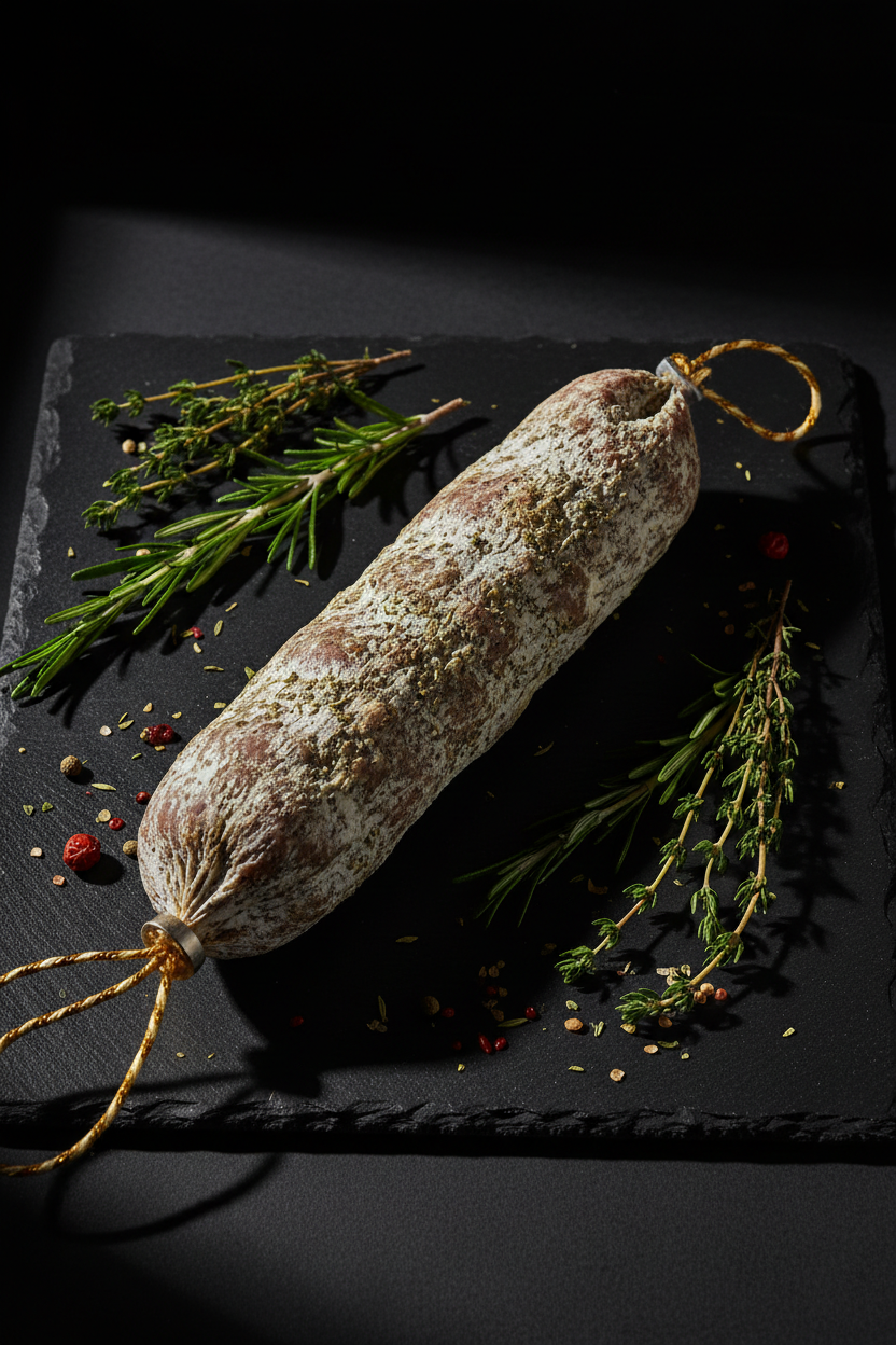 Saucisson Herbes du Maquis - Style Chiaroscuro